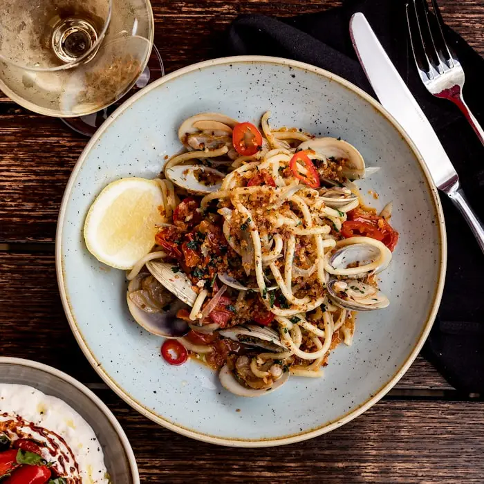 Linguine aux palourdes et piment